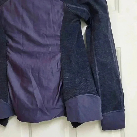 Lululemon Purple Asymmetrical Moto Jacket Full Zip Pockets - Picture 8 of 9